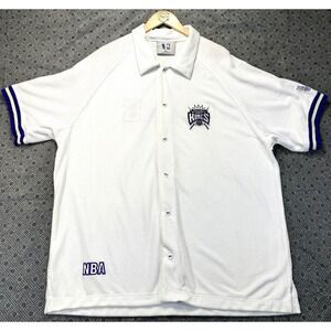 Vintage Sacramento Kings NBA Polo Shirt Button Up Mens XL Tall Cotton NWT
